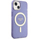 Guess GUHMP14SHCMCGU iPhone 14 6.1" purple hardcase Glitter Gold MagSafe