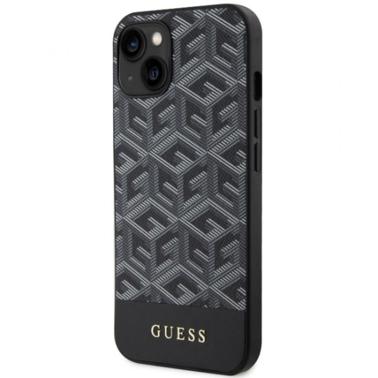 Guess GUHMP14SHGCFSEK iPhone 14 6.1" black hardcase GCube Stripes MagSafe