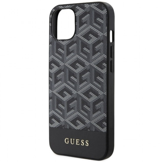 Guess GUHMP14SHGCFSEK iPhone 14 6.1" black hardcase GCube Stripes MagSafe