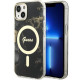 Guess GUHMP14SHTMRSK iPhone 14 6.1" black hardcase Golden Marble MagSafe