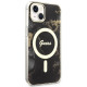 Guess GUHMP14SHTMRSK iPhone 14 6.1" black hardcase Golden Marble MagSafe