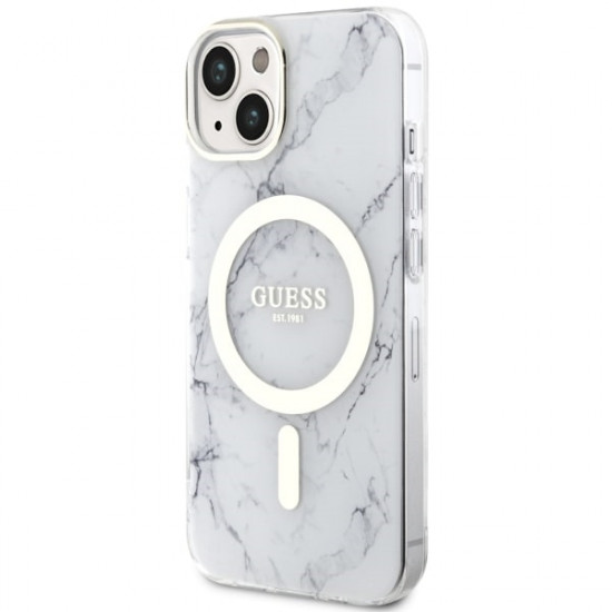 Guess GUHMP14SPCUMAH iPhone 14 6.1" white hardcase Marble MagSafe