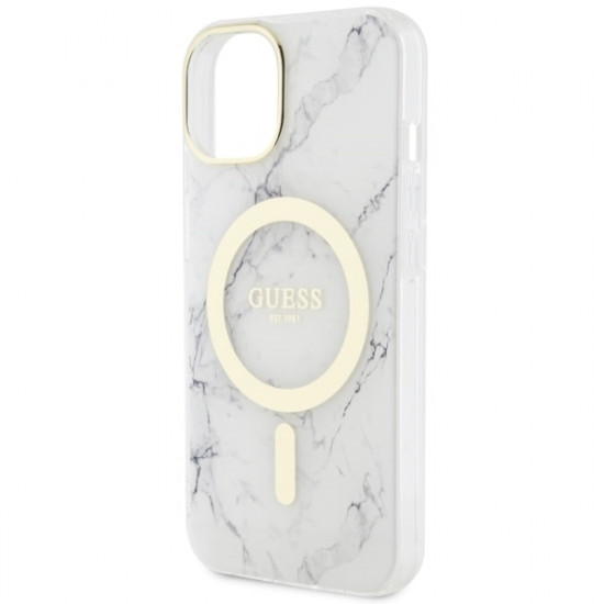 Guess GUHMP14SPCUMAH iPhone 14 6.1" white hardcase Marble MagSafe