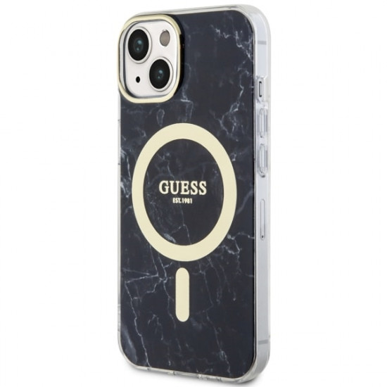 Guess GUHMP14SPCUMAK iPhone 14 6.1" black hardcase Marble MagSafe