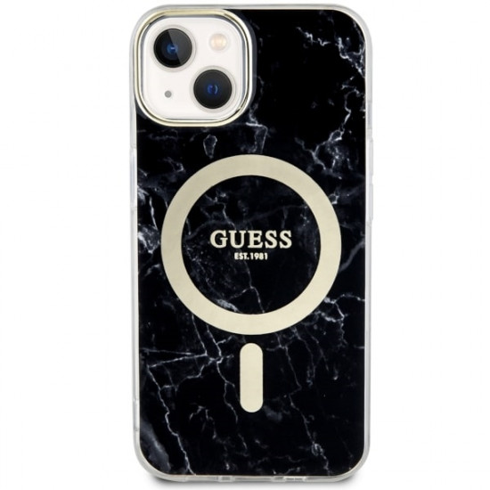 Guess GUHMP14SPCUMAK iPhone 14 6.1" black hardcase Marble MagSafe