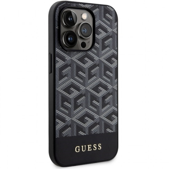 Guess GUHMP14XHGCFSEK iPhone 14 Pro Max 6.7" black hardcase GCube Stripes MagSafe