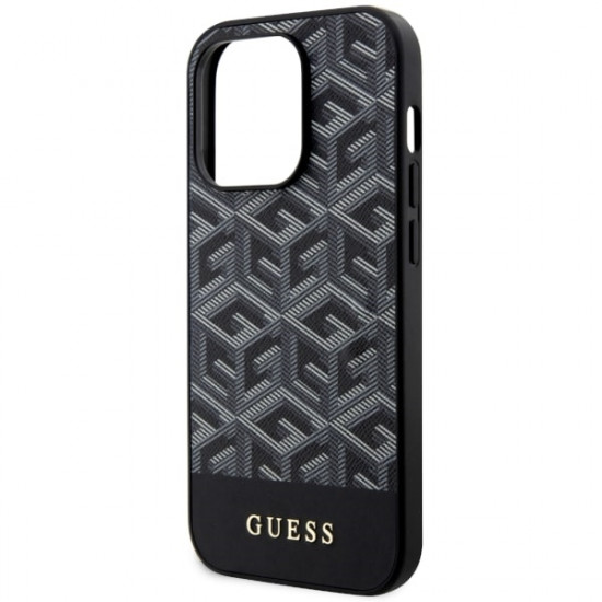 Guess GUHMP14XHGCFSEK iPhone 14 Pro Max 6.7" black hardcase GCube Stripes MagSafe