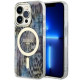 Guess GUHMP14XHLEOPWB iPhone 14 Pro Max 6.7" blue hardcase Leopard MagSafe