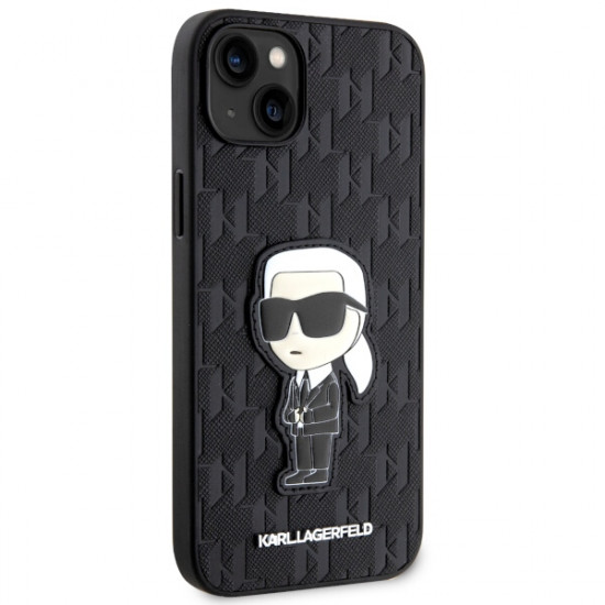 Karl Lagerfeld KLHCP14MSAKHPKK iPhone 14 Plus 6.7" black Saffiano Monogram Ikonik