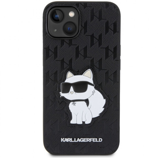 Karl Lagerfeld KLHCP14SSAKHPCK iPhone 14 6.1" black Saffiano Monogram Choupette