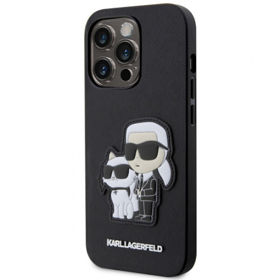 Karl Lagerfeld KLHCP14XSANKCPK iPhone 14 Pro Max 6.7" hardcase black Saffiano Karl & Choupette
