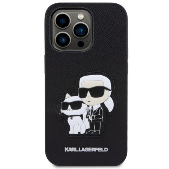 Karl Lagerfeld KLHCP14XSANKCPK iPhone 14 Pro Max 6.7" hardcase black Saffiano Karl & Choupette