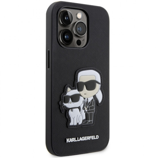 Karl Lagerfeld KLHCP14XSANKCPK iPhone 14 Pro Max 6.7" hardcase black Saffiano Karl & Choupette