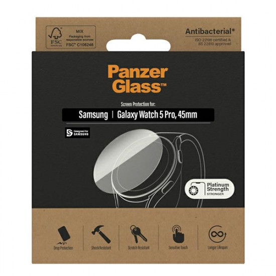 PanzerGlass Galaxy Watch Classic 5 Pro 45mm Screen Protection Antibacterial 3676 PanzerGlass Galaxy Watch Classic 5 Pro 45mm Screen Protection Antibacterial 3676