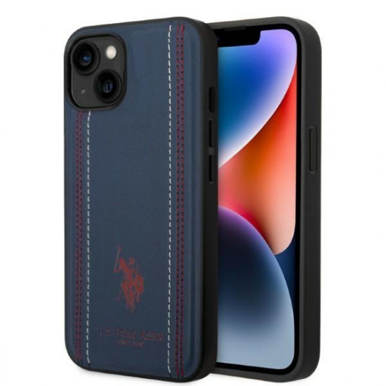 US Polo USHCP14MPFAV iPhone 14 Plus 6.7 "navy blue / navy blue Leather Stitch US Polo USHCP14MPFAV iPhone 14 Plus 6.7 "navy blue / navy blue Leather Stitch