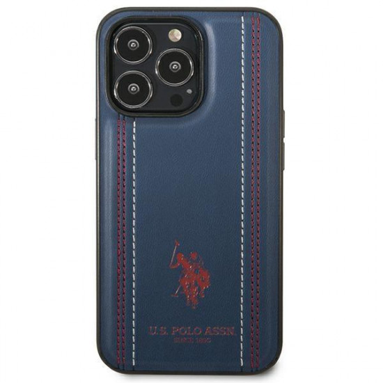 US Polo USHCP14XPFAV iPhone 14 Pro Max 6.7 "navy blue Leather Stitch US Polo USHCP14XPFAV iPhone 14 Pro Max 6.7 "navy blue Leather Stitch