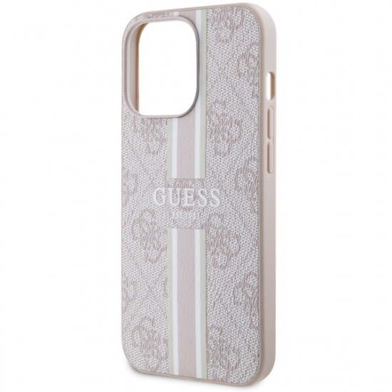 Guess GUHMP13XP4RPSP iPhone 13 Pro Max 6,7" pink hardcase 4G Printed Stripes MagSafe