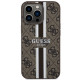 Guess GUHMP13XP4RPSW iPhone 13 Pro Max 6.7" brown hardcase 4G Printed Stripes MagSafe