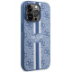 Guess GUHMP14LP4RPSB iPhone 14 Pro 6.1" blue hardcase 4G Printed Stripes MagSafe