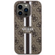 Guess GUHMP14XP4RPSW iPhone 14 Pro Max 6.7" brown hardcase 4G Printed Stripes MagSafe