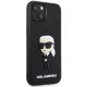 Karl Lagerfeld KLHCP14M3DRKINK iPhone 14 Plus 6.7" black hardcase Rubber Ikonik 3D