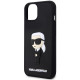 Karl Lagerfeld KLHCP14M3DRKINK iPhone 14 Plus 6.7" black hardcase Rubber Ikonik 3D