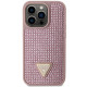 Guess GUHCP14LHDGTPP iPhone 14 Pro 6.1" pink hardcase Rhinestone Triangle