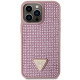 Guess GUHCP14XHDGTPP iPhone 14 Pro Max 6.7" pink hardcase Rhinestone Triangle