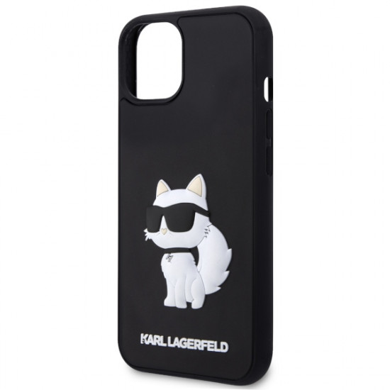 Karl Lagerfeld KLHCP14M3DRKHNK iPhone 14 Plus 6.7" black hardcase Rubber Choupette 3D