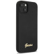 Guess GUHCP13MLSLMGBK iPhone 13 6,1" black hardcase Silicone Script Gold Logo