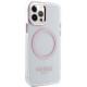 Guess GUHMP12MHTRMP iPhone 12/12 Pro 6.1" pink hard case Metal Outline Magsafe