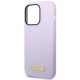 Guess GUHMP14LSBPLU iPhone 14 Pro 6,1" purple hard case Silicone Logo Plate MagSafe