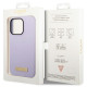 Guess GUHMP14LSBPLU iPhone 14 Pro 6,1" purple hard case Silicone Logo Plate MagSafe