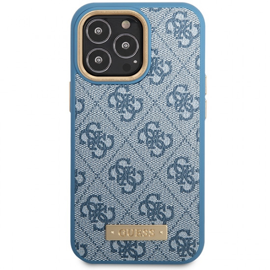 Guess GUHMP14XU4GPRB iPhone 14 Pro Max 6,7" blue hard case 4G Logo Plate MagSafe