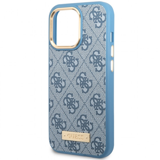 Guess GUHMP14XU4GPRB iPhone 14 Pro Max 6,7" blue hard case 4G Logo Plate MagSafe