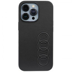 Audi Synthetic Leather iPhone 13 Pro / 13 6.1" black hardcase AU-TPUPCIP13P-TT/D1-BK