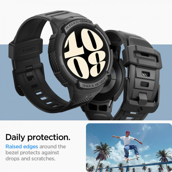 Spigen Rugged Armor Pro Samsung Galaxy Watch 6 40mm Matte Black