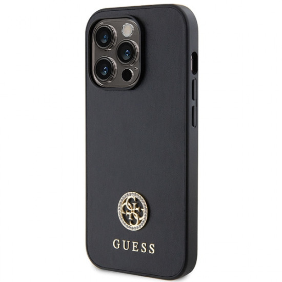 Guess GUHCP14LPS4DGPK iPhone 14 Pro 6.1" black hardcase Strass Metal Logo