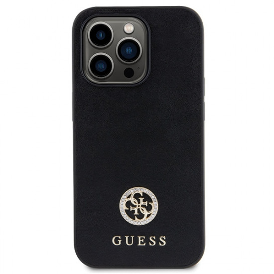 Guess GUHCP14LPS4DGPK iPhone 14 Pro 6.1" black hardcase Strass Metal Logo