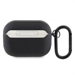 AMG AMAP2SLWK AirPods Pro 2 cover black Leather White Logo AMG AMAP2SLWK AirPods Pro 2 cover black Leather White Logo