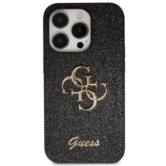 Guess GUHCN61HG4SGK iPhone 11 / Xr 6.1" black hardcase Glitter Script Big 4G