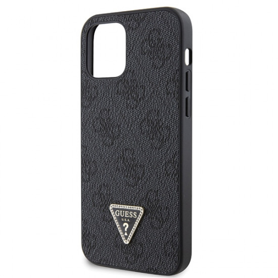 Guess GUHCP12MP4TDSCPK iPhone 12 / 12 Pro 6.1" black hardcase Crossbody 4G Metal Logo