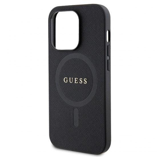 Guess GUHMP14LPSAHMCK iPhone 14 Pro 6.1" black hardcase Saffiano MagSafe