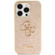 Guess GUHCP14LHG4SGD iPhone 14 Pro 6.1" gold hardcase Glitter Script Big 4G