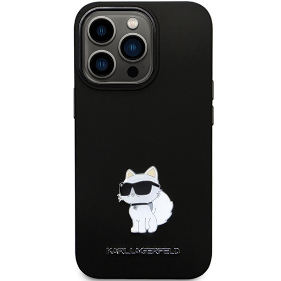 Karl Lagerfeld KLHCP14LSMHCNPK iPhone 14 Pro 6.1" black hardcase Silicone C Metal Pin