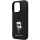 Karl Lagerfeld KLHCP14LSMHKNPK iPhone 14 Pro 6.1" black Silicone Ikonik Metal Pin