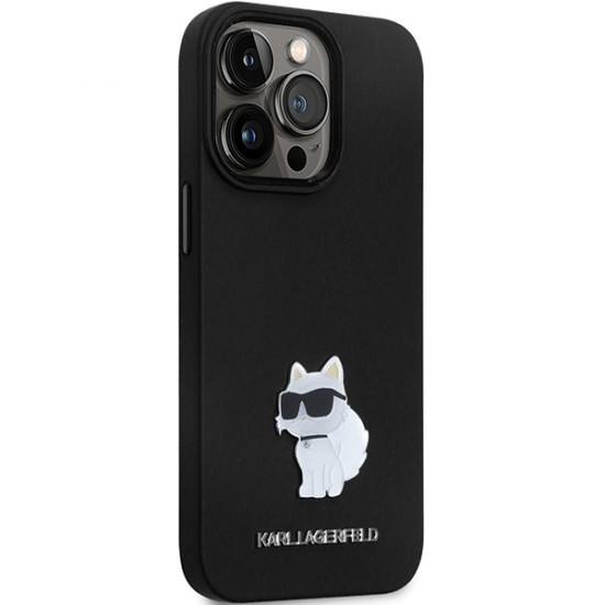 Karl Lagerfeld KLHCP14XSMHCNPK iPhone 14 Pro Max 6.7" black hardcase Silicone C Metal Pin