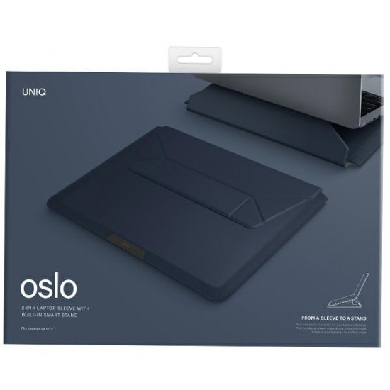 UNIQ Oslo laptop Sleeve 14 inch navy