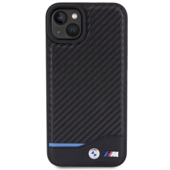 BMW BMHCP15M22NBCK iPhone 15 Plus 6.7" black Leather Carbon BMW BMHCP15M22NBCK iPhone 15 Plus 6.7" black Leather Carbon