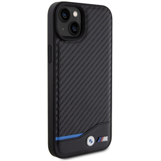 BMW BMHCP15M22NBCK iPhone 15 Plus 6.7" black Leather Carbon BMW BMHCP15M22NBCK iPhone 15 Plus 6.7" black Leather Carbon